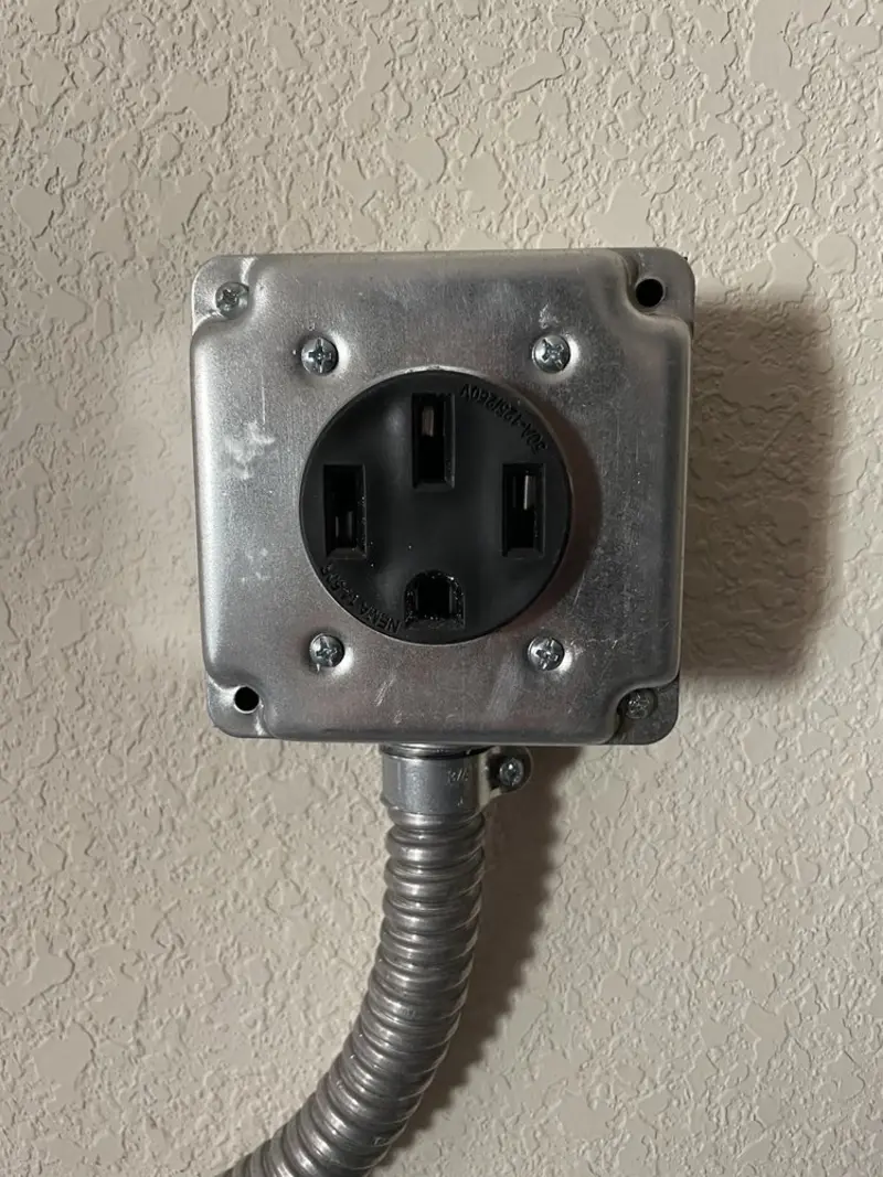 NEMA 14-50 outlet installed for Electrical Panel Upgrade in Brewer