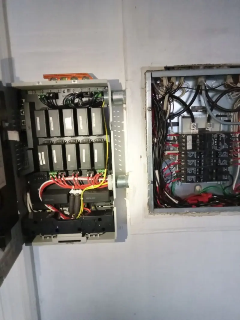 Electrical panel upgrade completed for Security Camera Wiring in Brewer